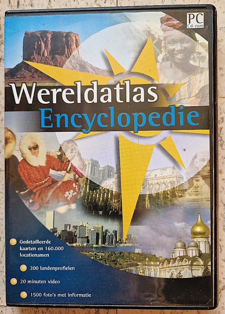 Wereldatlas Encyclopedie PC CD-ROM – Als Nieuw, Ophalen of Verzenden, Zo goed als nieuw, Algemeen