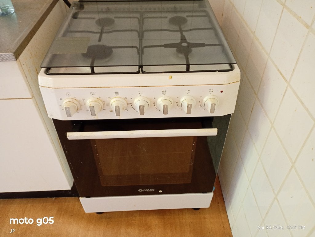 Wiggo gasfornuis wit, Ophalen, Gebruikt, Wit, 50 tot 100 cm