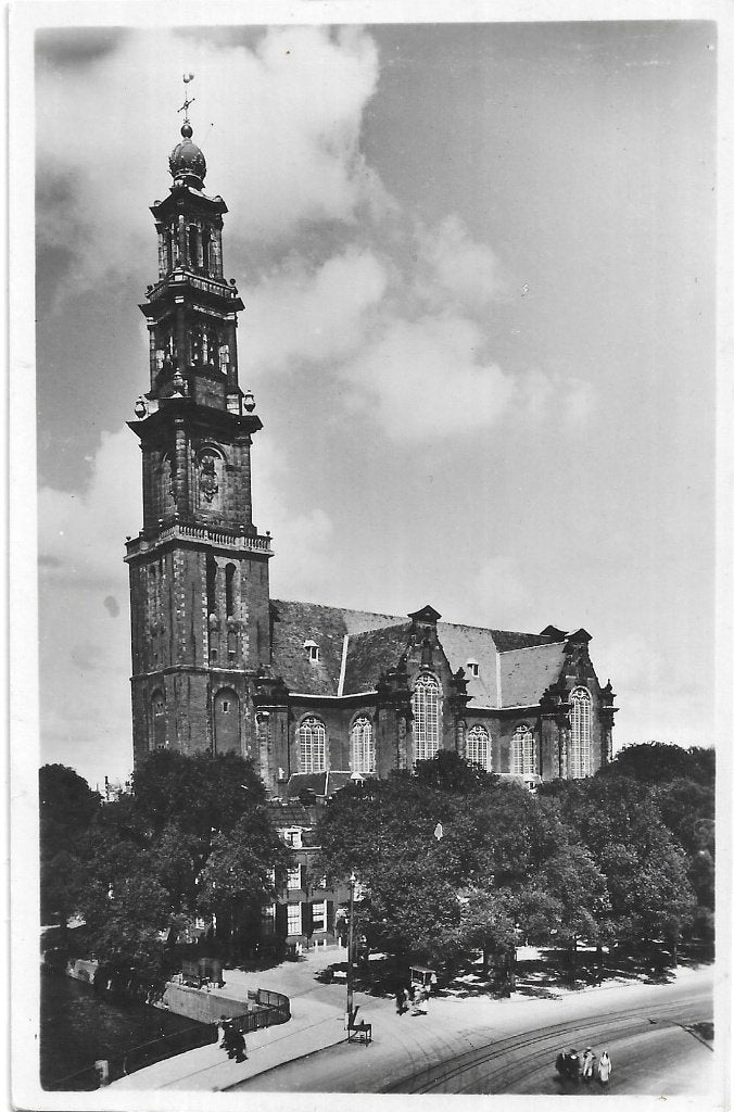 AK Amsterdam - Westertoren (a), Verzenden, 1940 tot 1960, Ongelopen, Noord-Holland
