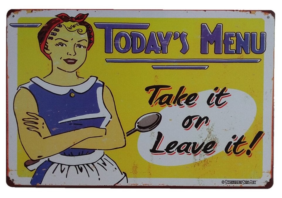Today's Menu Metalen Plaat Bord Retro Vintage Keuken Decor, Verzenden, Nieuw, Wandbord of Wandpaneel