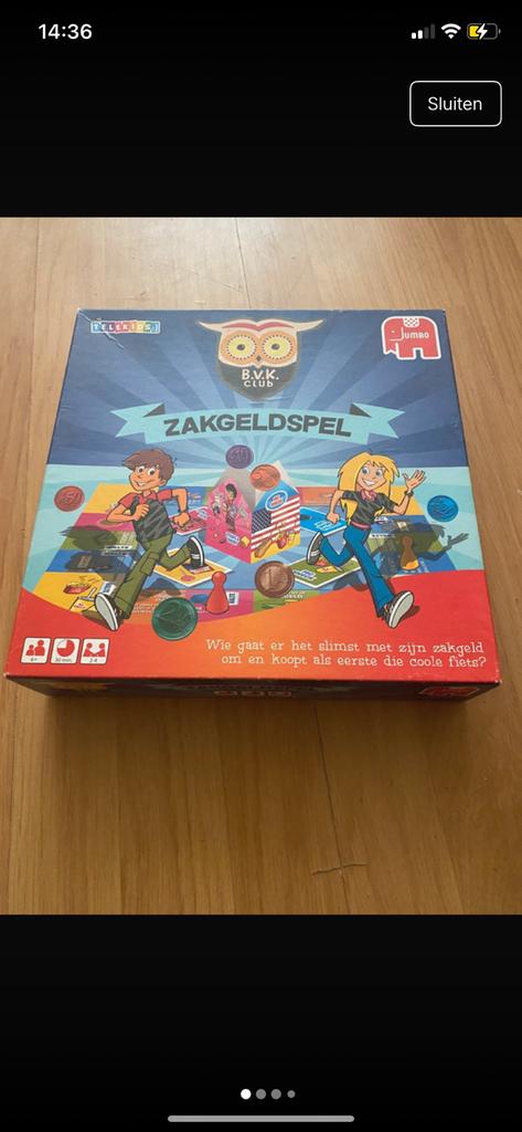 Zakgeld spel, Hobby en Vrije tijd, Gezelschapsspellen | Bordspellen, Drie of vier spelers, Ophalen of Verzenden, Gebruikt