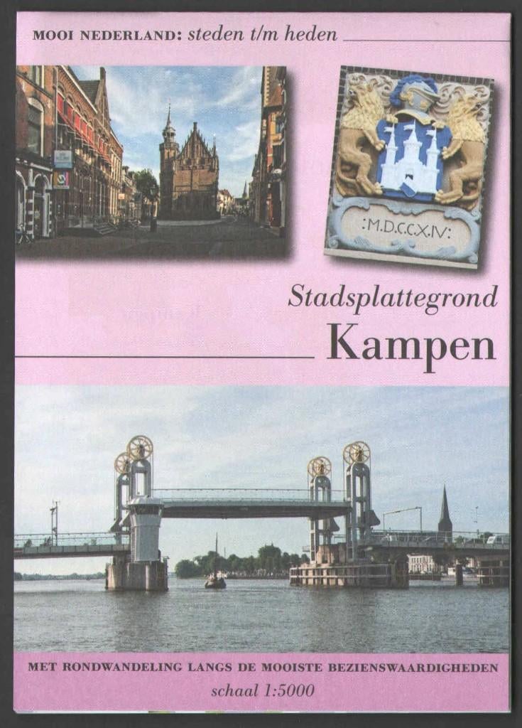Stadsplattegrond met leuke wandelroute: Kampen, Boeken, Atlassen en Landkaarten, Zo goed als nieuw, Landkaart, Nederland, 2000 tot heden