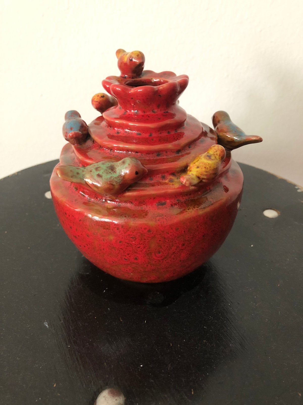 Vogeltjes vaas, Ophalen, Gebruikt, Meerkleurig, 14 cm