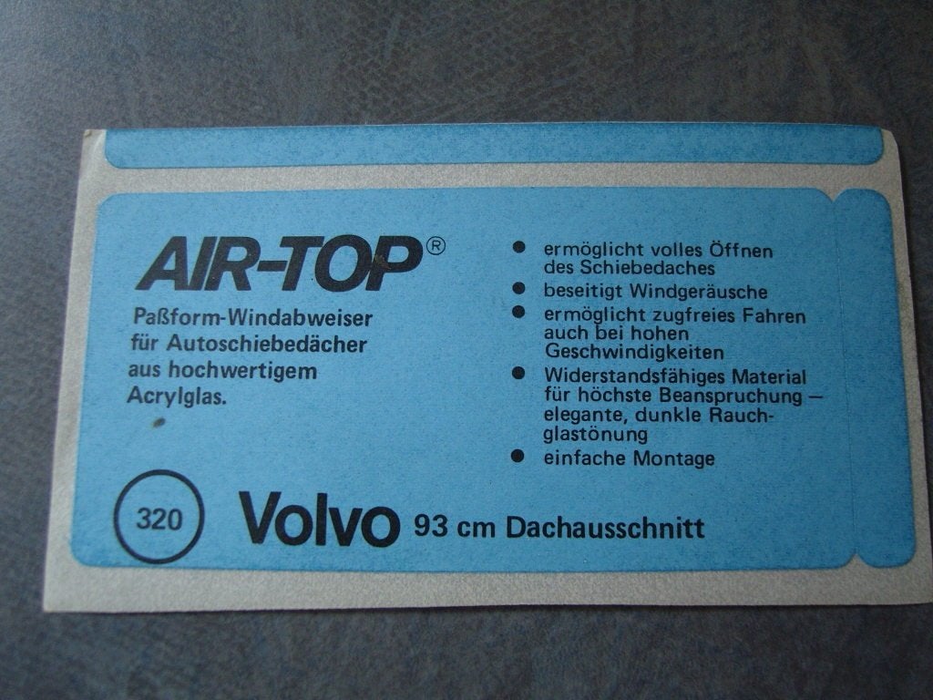 sticker air-top windabweiser volvo, Verzamelen, Stickers, Zo goed als nieuw, Ophalen