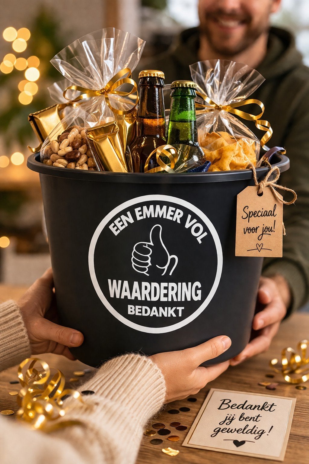 Emmer met leuke tekst - Cadeau voor elke gelegenheid, Ophalen of Verzenden, Nieuw, Kunststof, Met handgreep