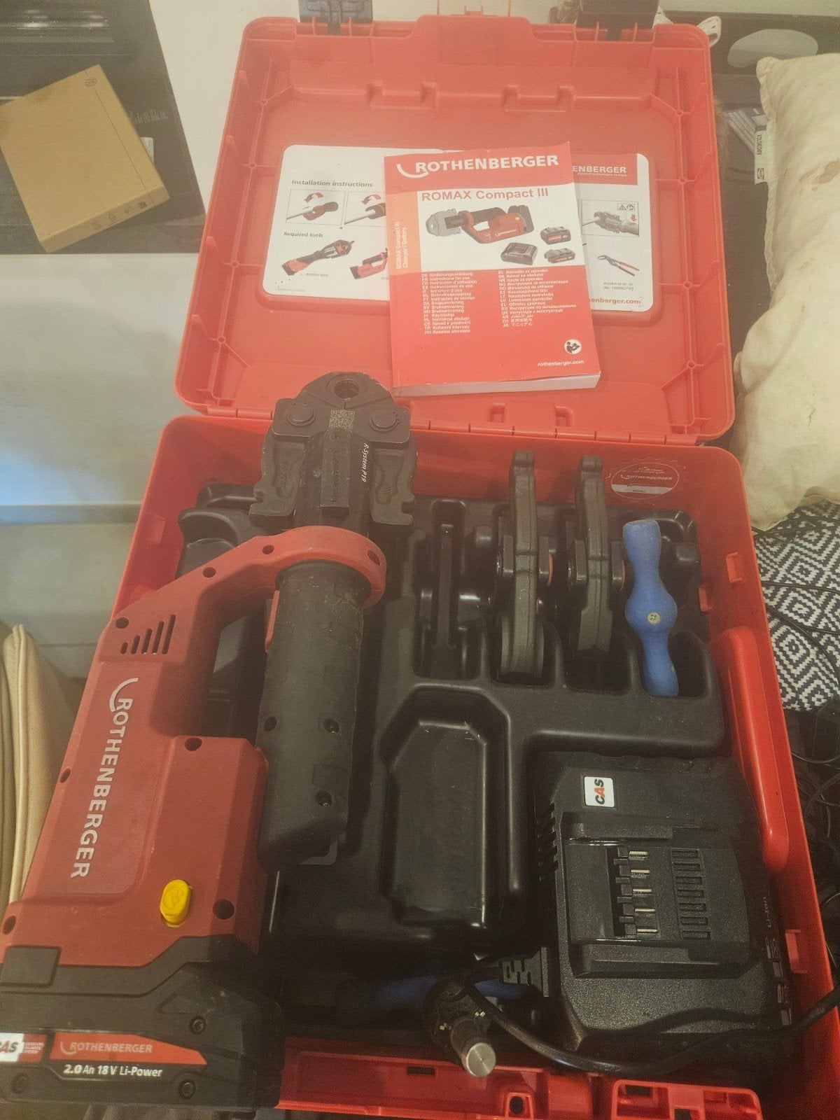 ROTHENBERGER ROMAX Compact III Accu Perstang Set, Ophalen of Verzenden, Gebruikt, Overige typen, Overige merken