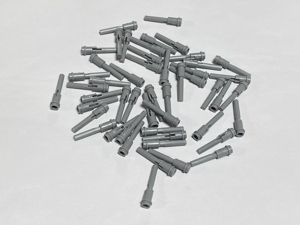 Partij 50x nieuwe grijze Lego Technic Pin 1/2 met 2L Staaf, Overige thema's, Lego, Nieuw, Ophalen of Verzenden