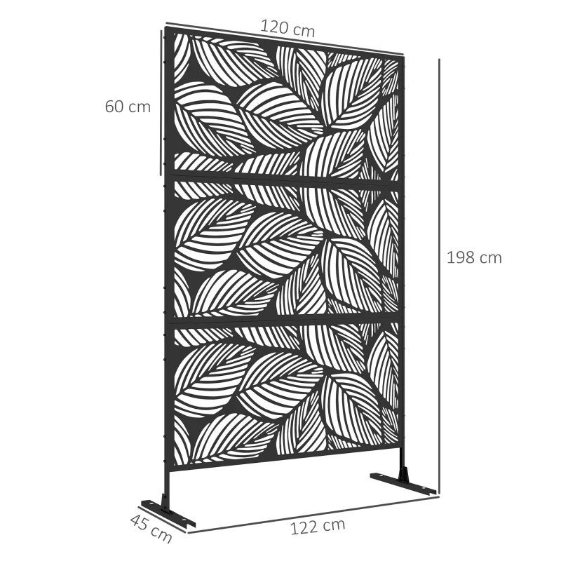 Tuinscherm kamerscherm privacyscherm bladmotief 198x120cm, Tuin en Terras, 1 tot 2 meter, Minder dan 3 meter, Nieuw, Ophalen of Verzenden