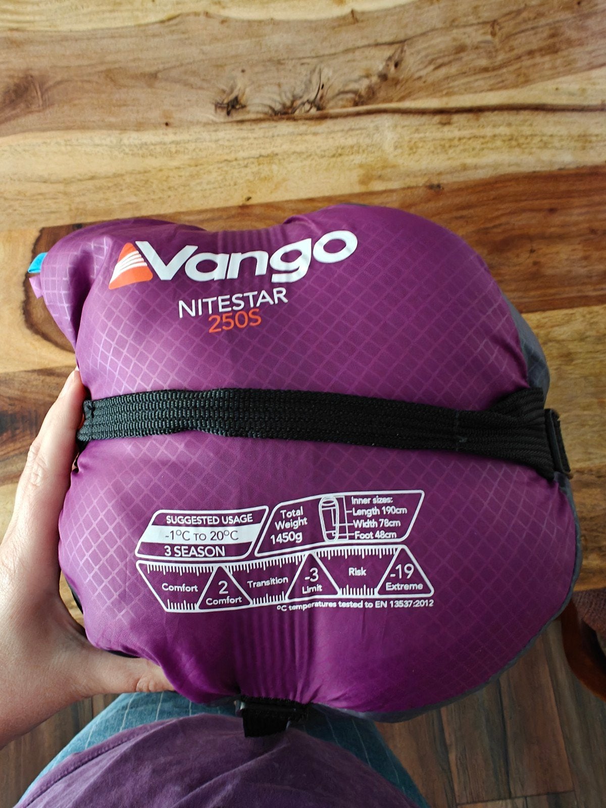 Vango nitestar 250s, Ophalen