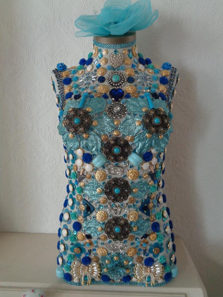 Torso Vrouw Turquoise / Blauw 74 cm Nr UVK 3, Verzamelen, Beelden en Beeldjes, Ophalen, Nieuw, Mens