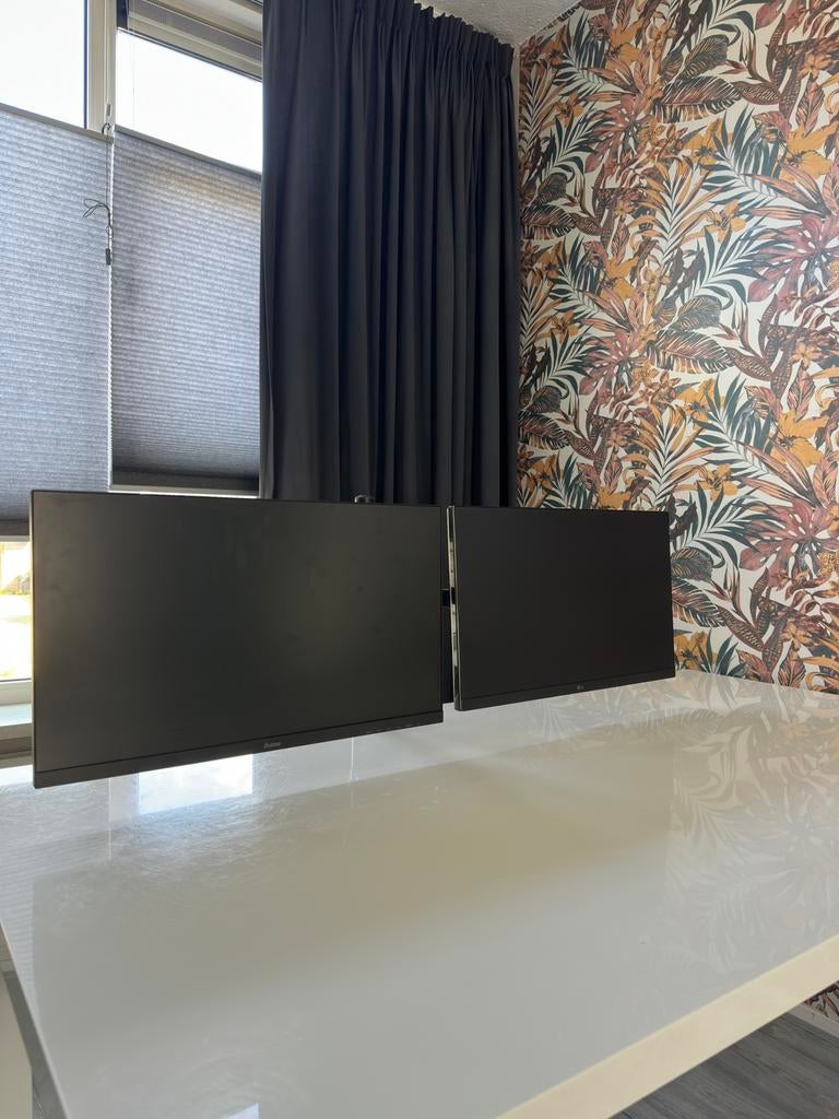 2x Gaming Monitoren 144Hz  (iiyama + LG), Computers en Software, 24.5" + 24", IPS, 101 t/m 150 Hz, In hoogte verstelbaar