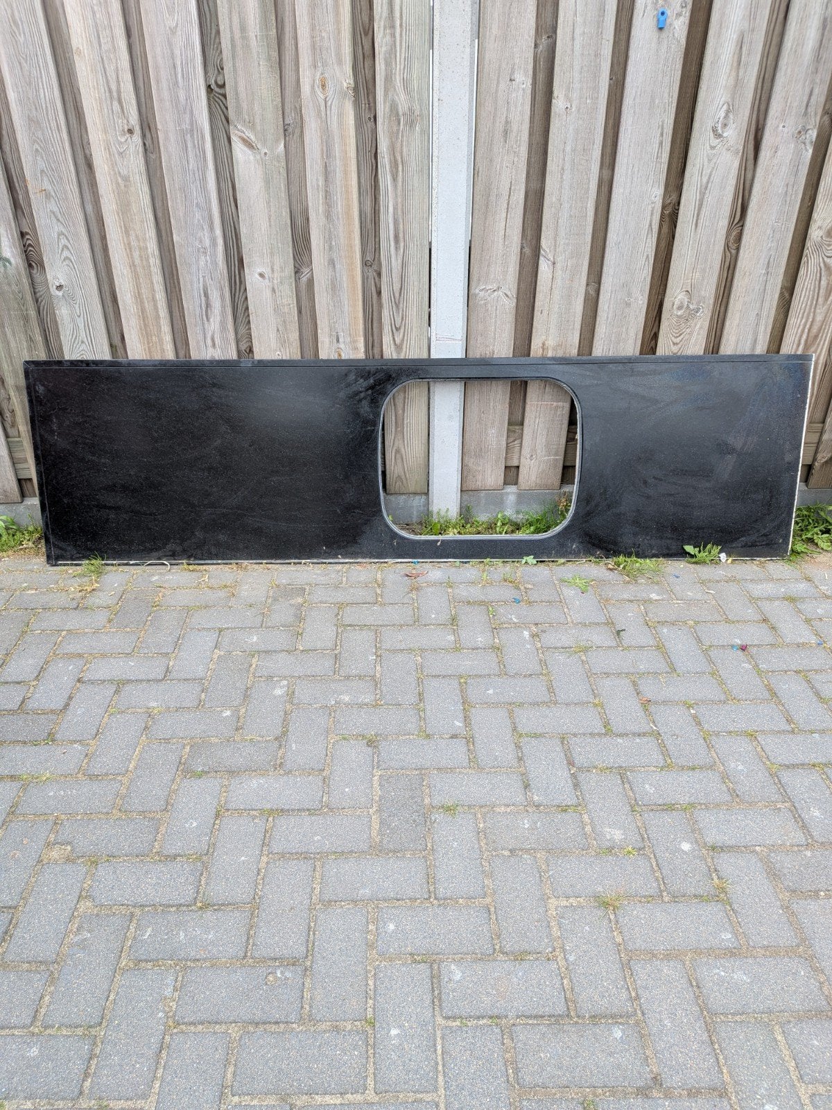 Zwart granieten keukenblad met uitsparing, Ophalen, Gebruikt, Zwart, Overige typen