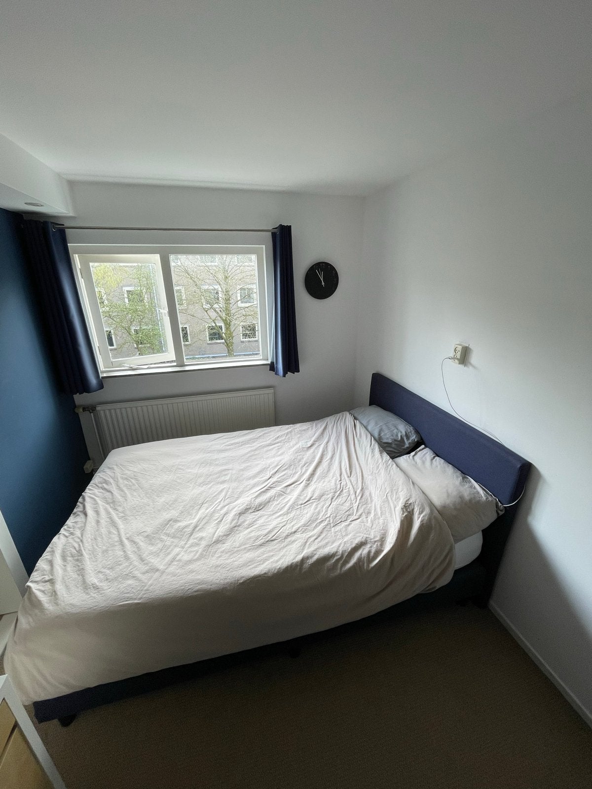 Tweepersoonsbed 140x200cm, Ophalen, Gebruikt, Blauw, Tweepersoons