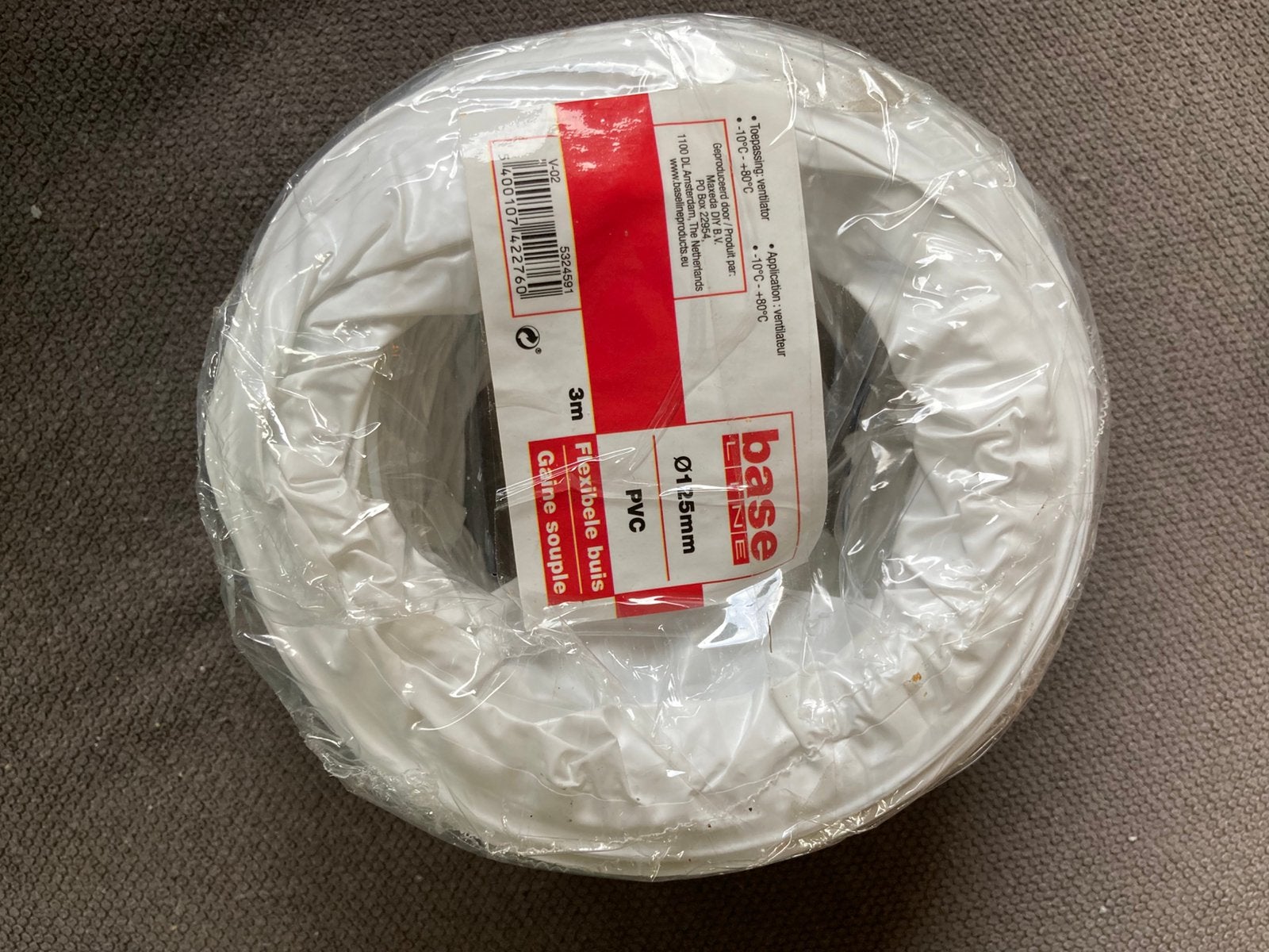 Flexibele buis PVC  doorsnee 125mm/3m, Doe-het-zelf en Verbouw, Buizen en Afvoer, Pvc, 2 tot 4 meter, Nieuw, Ophalen of Verzenden