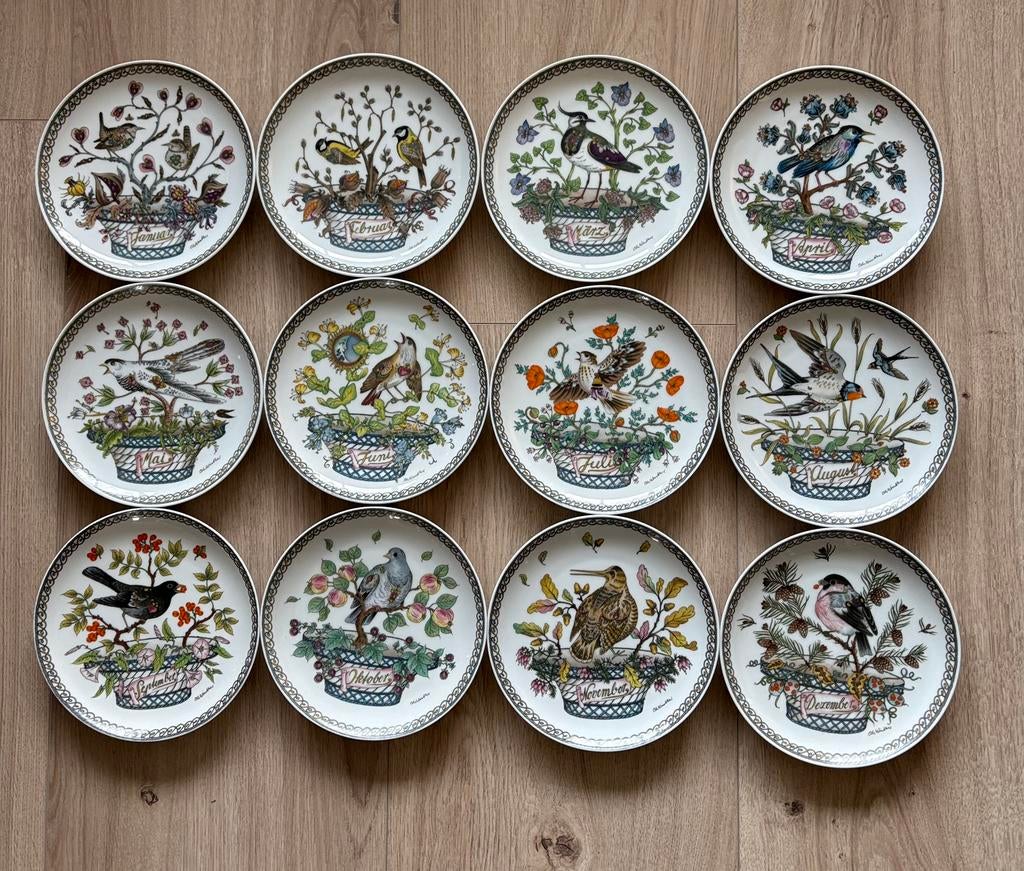 December! Ole Winther maandbord van Hutschenreuther, Ophalen of Verzenden, Zo goed als nieuw, Porselein, Bord of Schaal