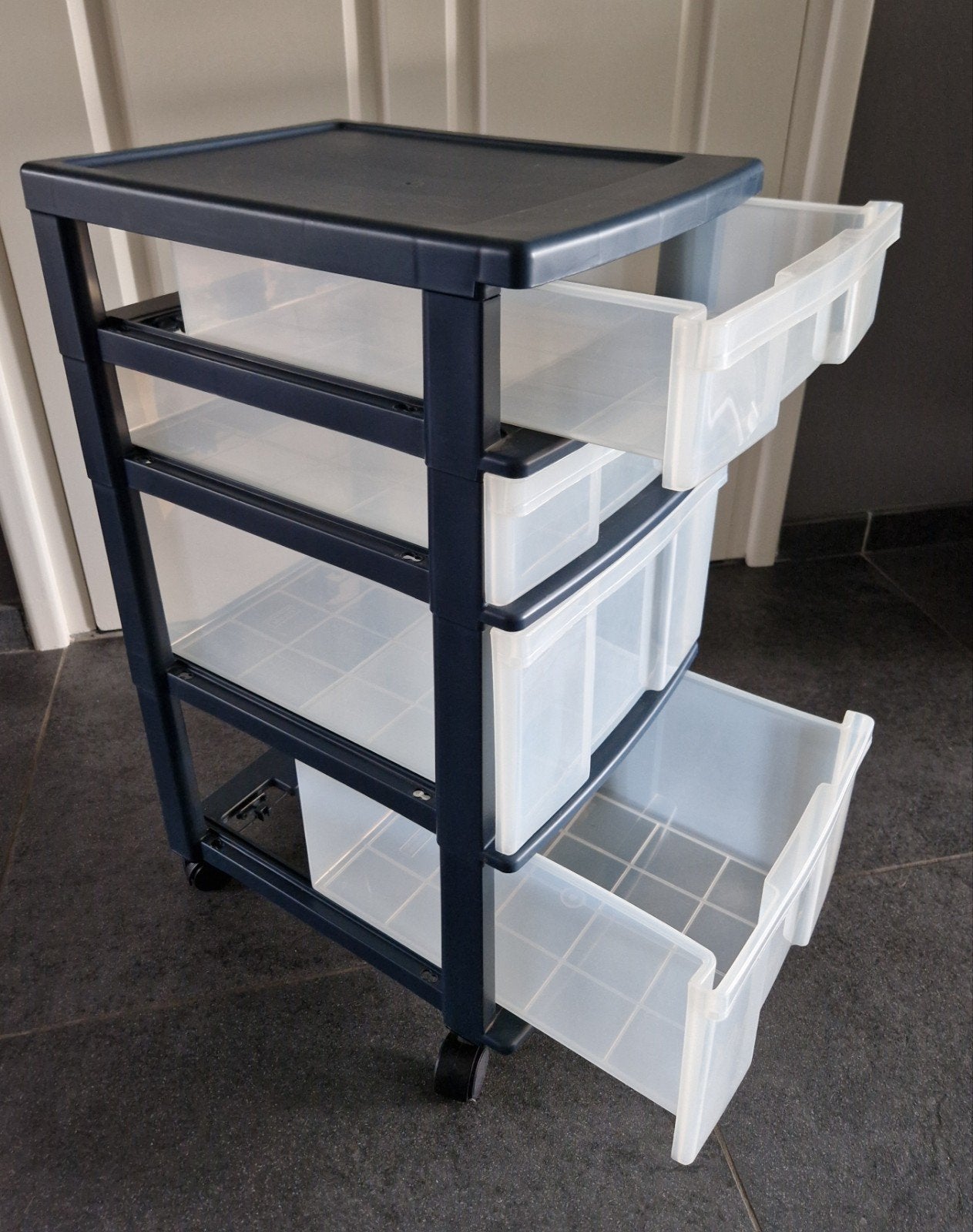 ladekast, voorraadkast, organizer op wieltjes, 4 lades., Ophalen, Zo goed als nieuw, 3 of 4 laden, Minder dan 100 cm