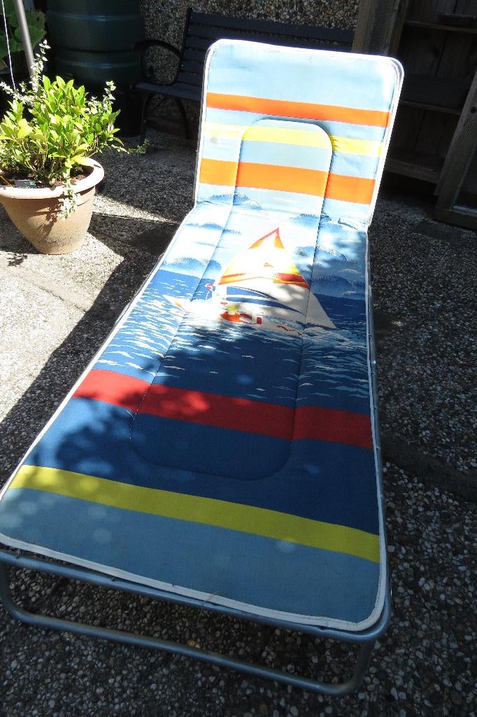 Ligbed / Stretcher /  Zonnebed / Strandbed - Vintage, Ophalen, Gebruikt, Campingstoel