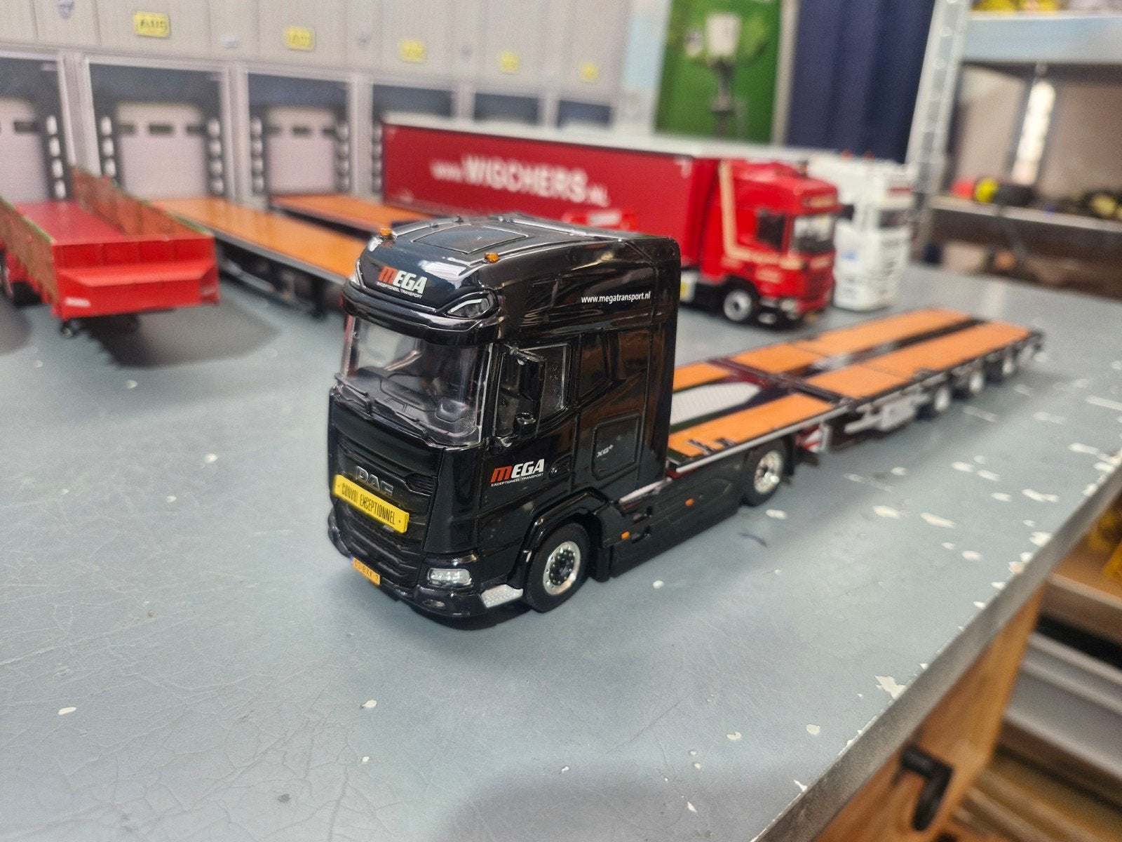 Daf XG met teletrailer Mega TRANSPORT wsi, Hobby en Vrije tijd, Ophalen of Verzenden, Zo goed als nieuw, Bus of Vrachtwagen, Wsi