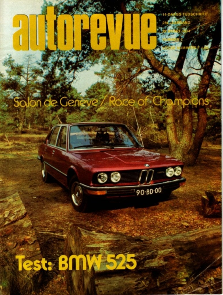 Autorevue test BMW 525 1974, Ophalen of Verzenden, Gelezen, BMW