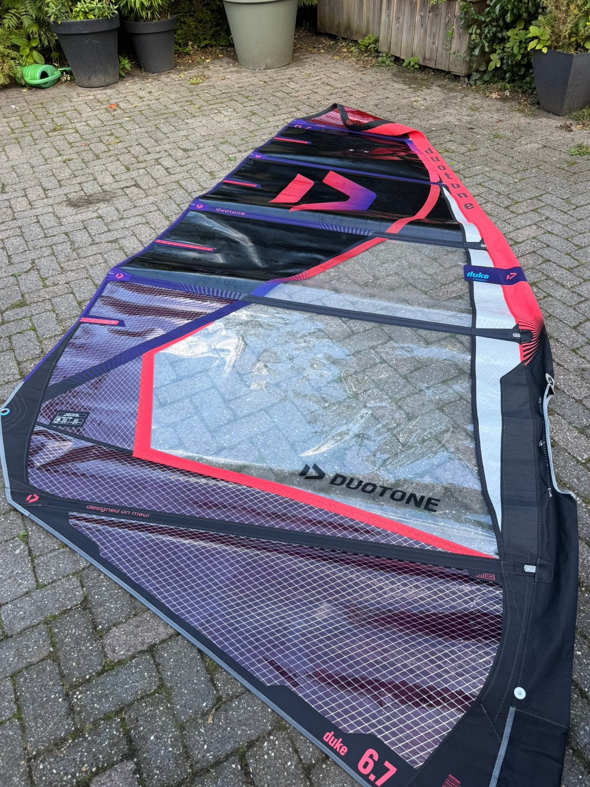 Windsurfzeilen wegens overstap te koop, Ophalen, Zo goed als nieuw, Zeil