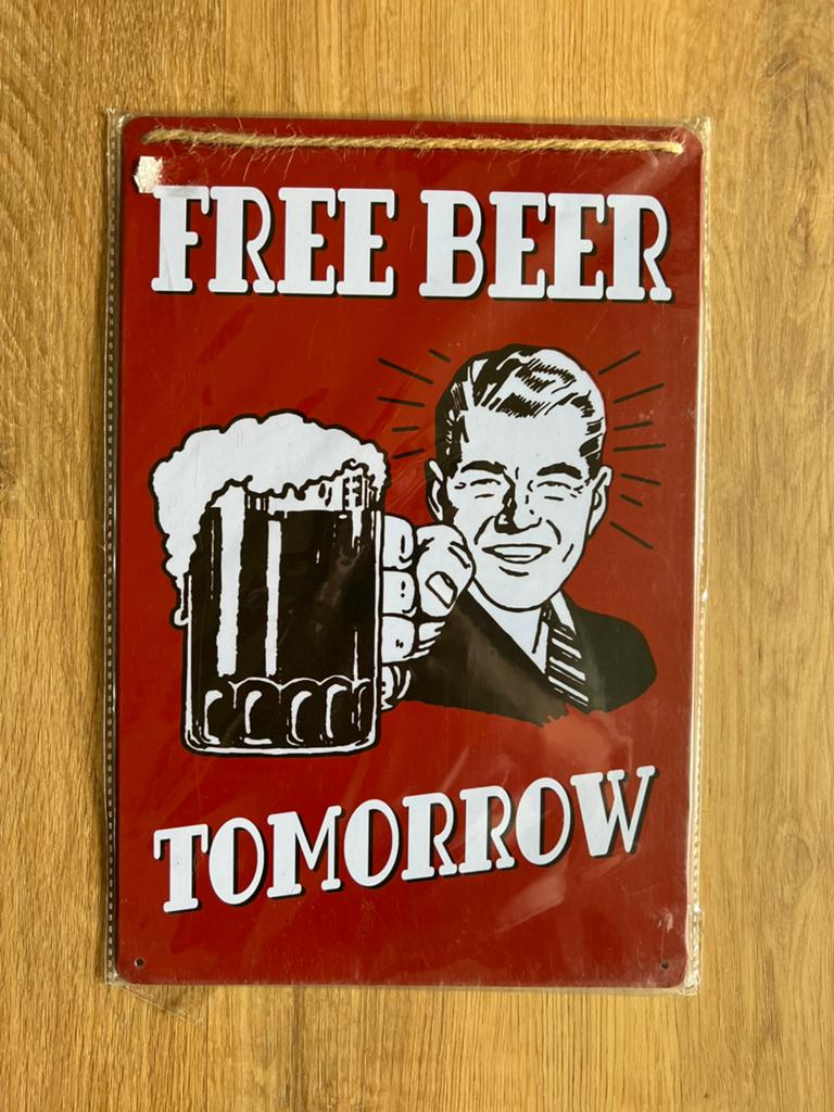 Mancave metalen wandbord, Huis en Inrichting, Ophalen, Nieuw