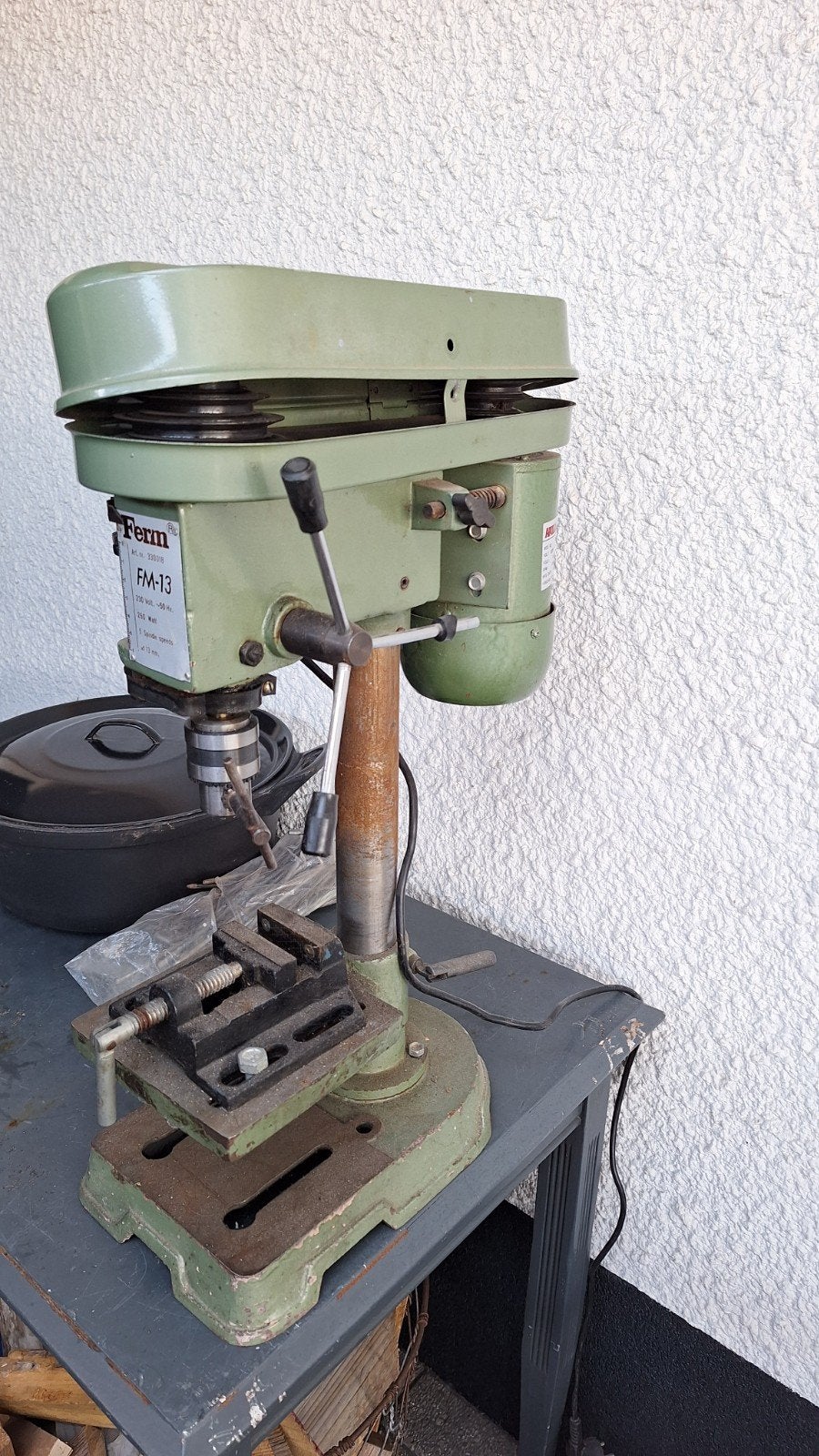 Ferm Kolomboormachine FM-13 - 250W, 5 snelheden, Doe-het-zelf en Verbouw, Gereedschap | Boormachines, Ophalen of Verzenden, Gebruikt