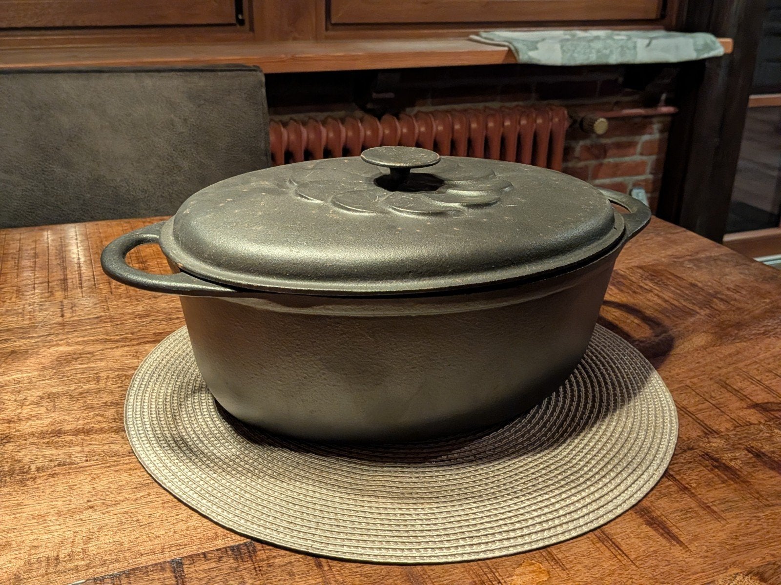 Gietijzeren braadpan met deksel, Gebruikt, Ophalen of Verzenden, Braadpan, Gietijzer