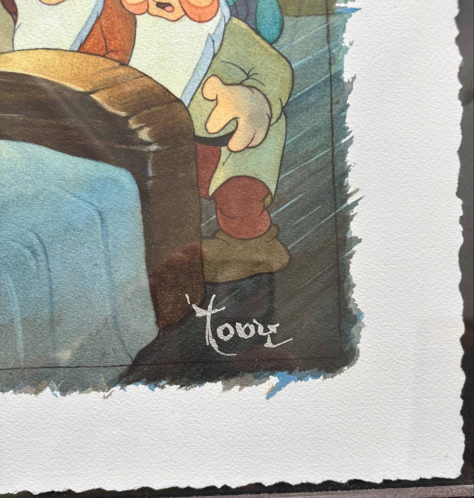 Disney Toby Bluth - Is She Asleep? - Limited Edition Giclee, Ophalen, Portret of Personen, Realistisch, Gesigneerd