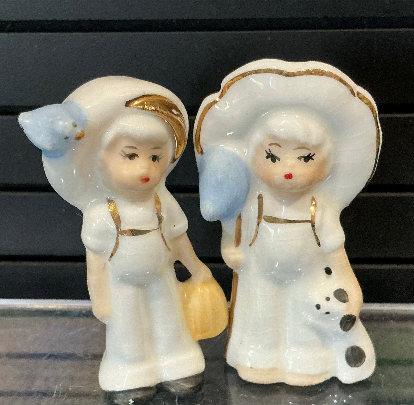 Vintage Royal Ascot China beeldjes - Jongen en Meisje, Verzenden, Gebruikt