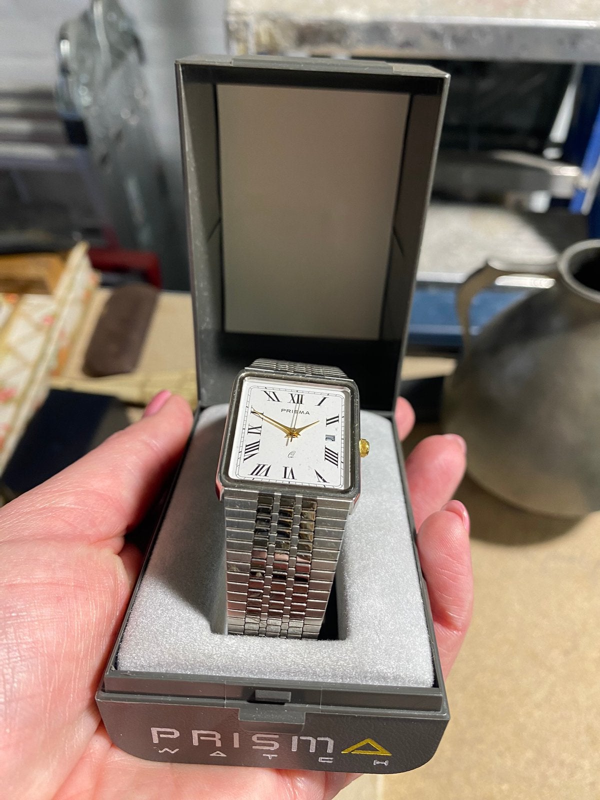Prisma horloge - edelstaal, waterdicht, Overige merken, Staal, Staal, Ophalen of Verzenden
