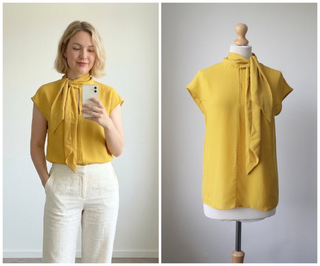 Dante6 - prachtige blouse - geel zijde - maat S, Dante 6, Verzenden, Geel, Zo goed als nieuw