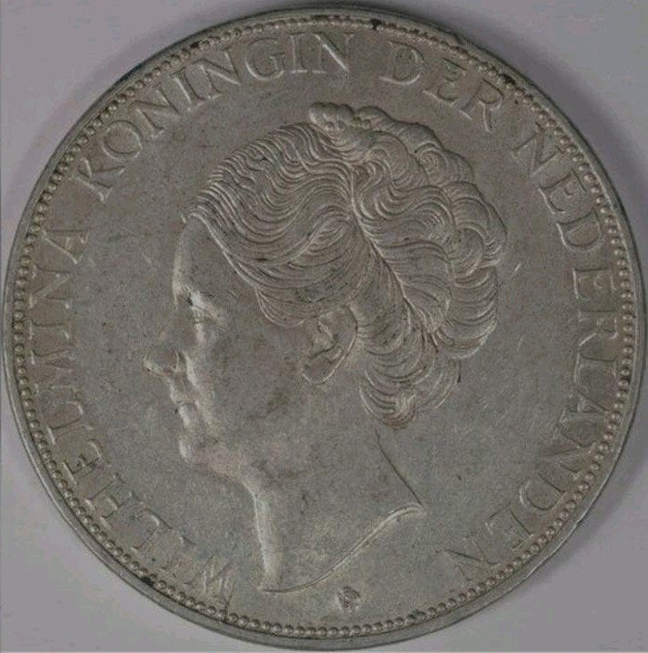 Zilveren Rijksdaalder 1938 grof haar, Postzegels en Munten, Ophalen of Verzenden, Koningin Wilhelmina, 2½ gulden