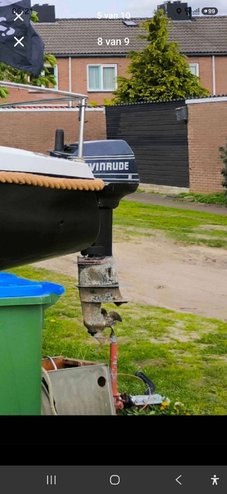 Evinrude Sailmaster 7,5pk 2-takt buitenboordmotor (1998), Ophalen, Gebruikt, 5 tot 10 pk, Buitenboordmotor