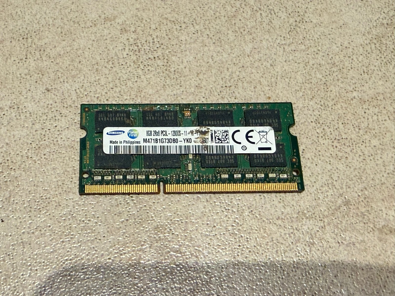Samsung 8GB PC3L sodimm laptop geheugen M471B1G73DB0, Computers en Software, RAM geheugen, 8 GB, DDR3, Ophalen of Verzenden, Zo goed als nieuw