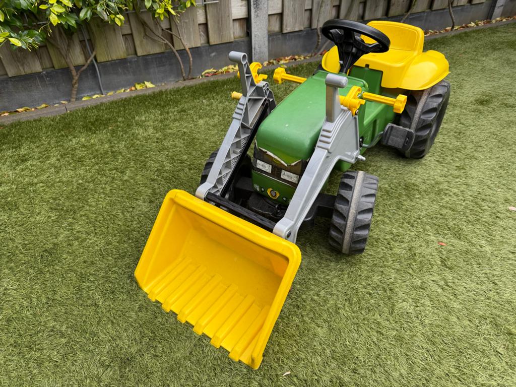 John Deere traptractor met voorlader, Ophalen, Gebruikt