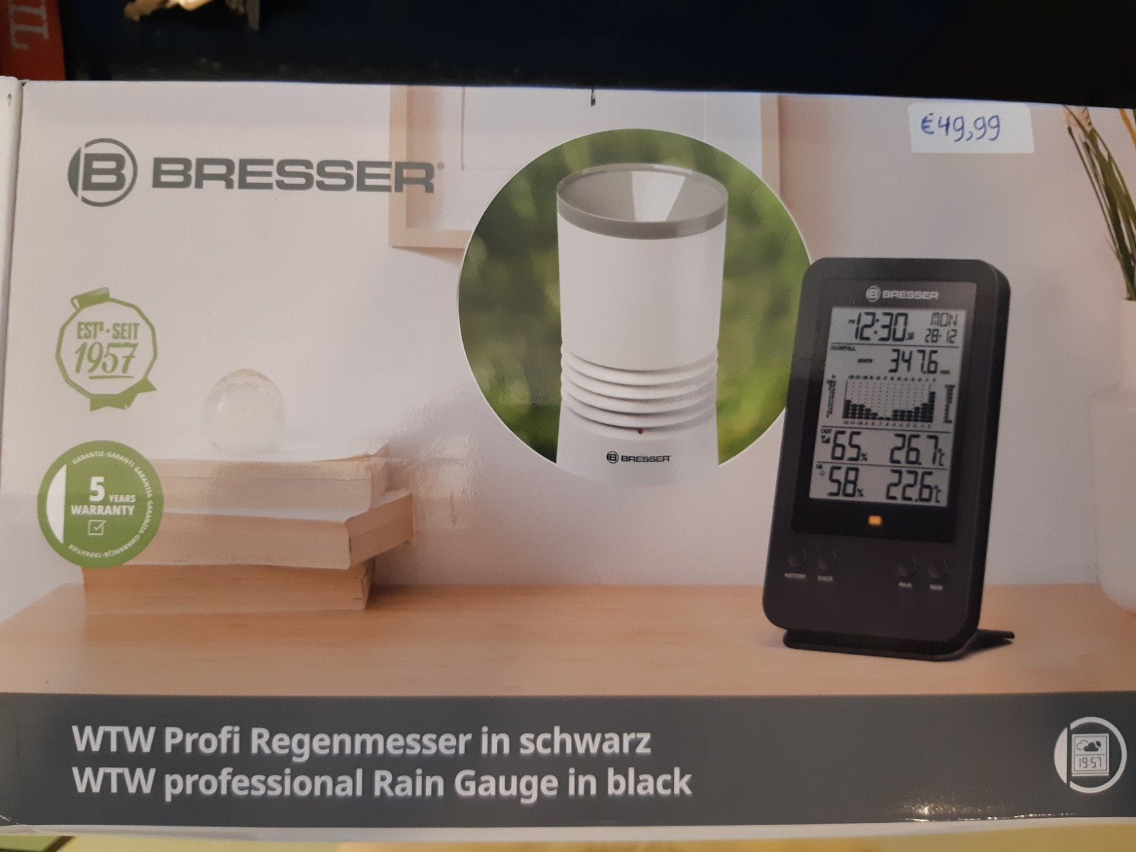 Bresser WTW Profi Regenmeter in zwart - Nieuw in doos, Gutenbergstr. 2, 46414 Rhede, Germany, Info@bresser.de, Nieuw, Bresser GmbH