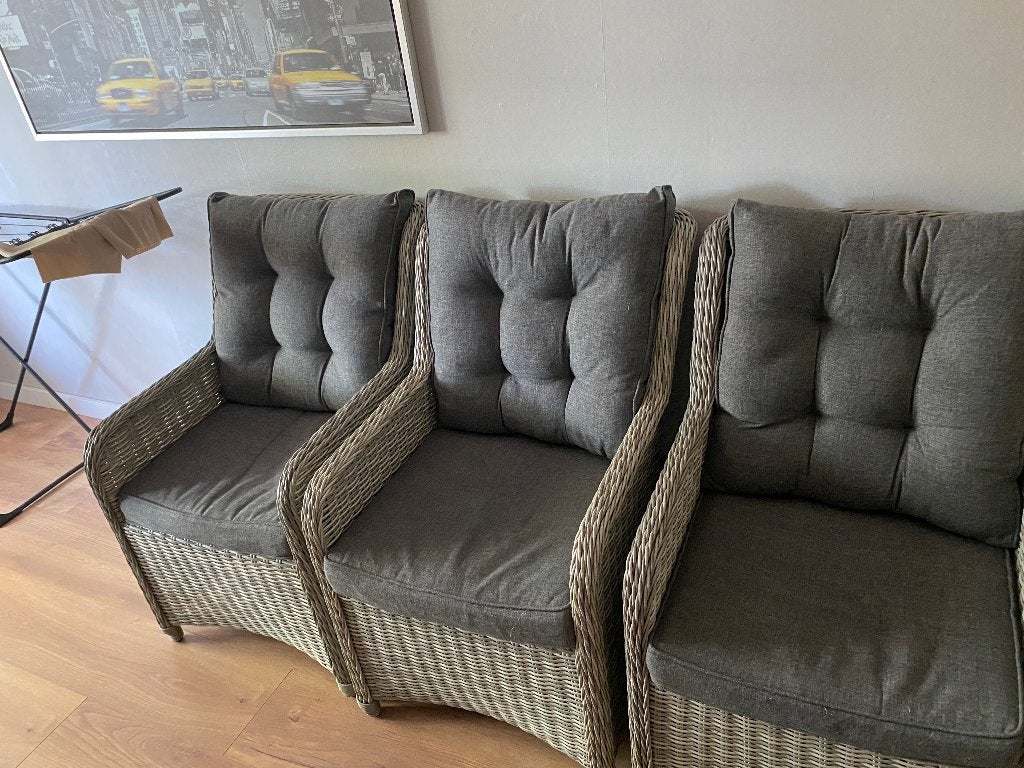 4 tuinstoelen, Ophalen, Zo goed als nieuw, Kunststof
