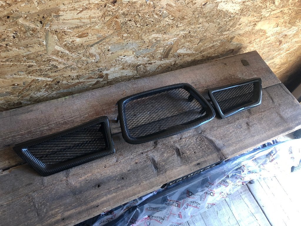 JapPower Carbon grill grille 3 delig - Subaru Impreza 06-07, Ophalen of Verzenden