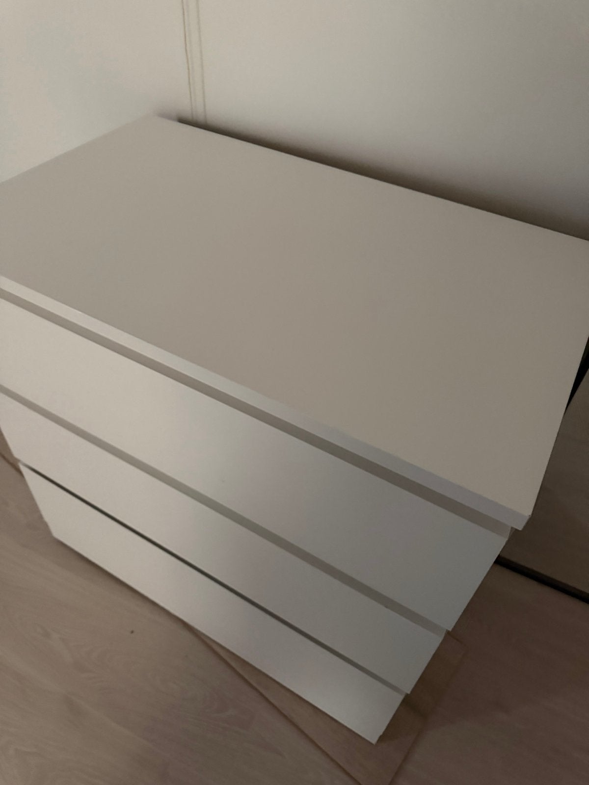 Malm ladekast ikea wit, Ophalen, Minder dan 50 cm, Gebruikt, 3 of 4 laden