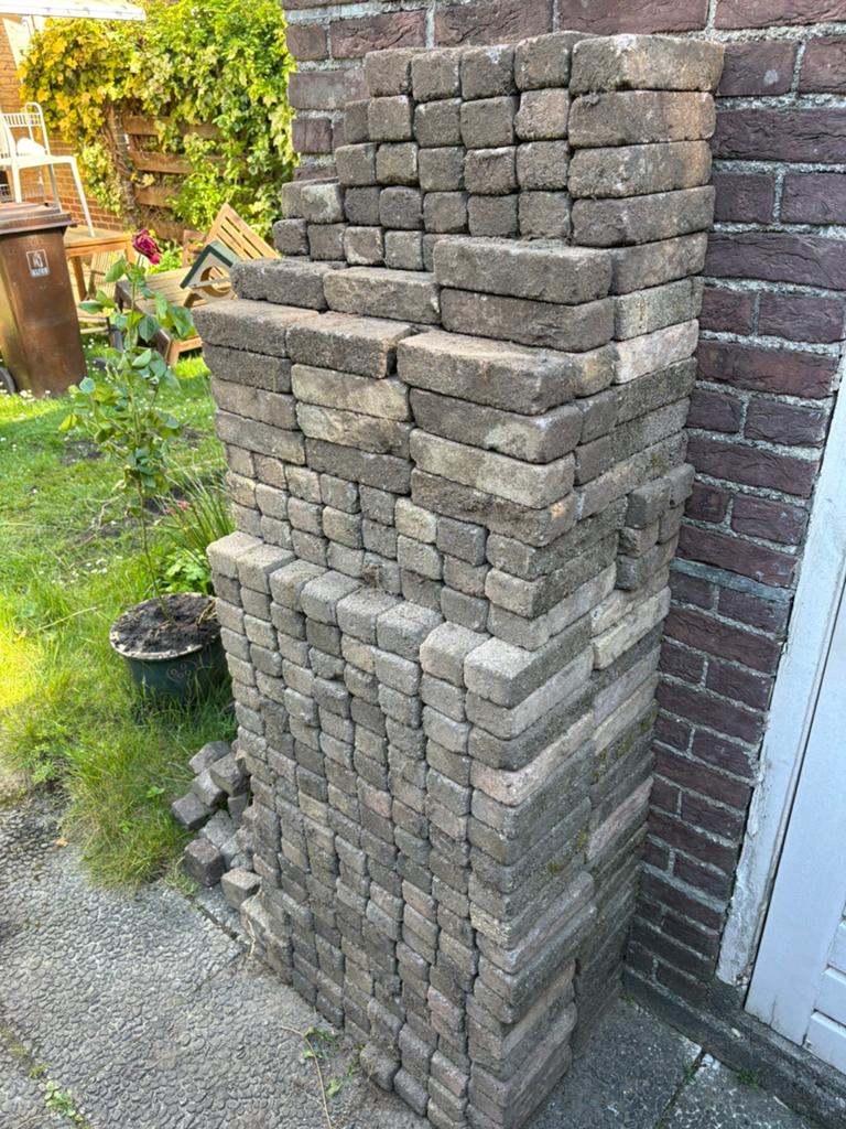 Klinkers gratis ophalen, Tuin en Terras, Tegels en Klinkers, Gebruikt, Klinkers, Beton, Ophalen