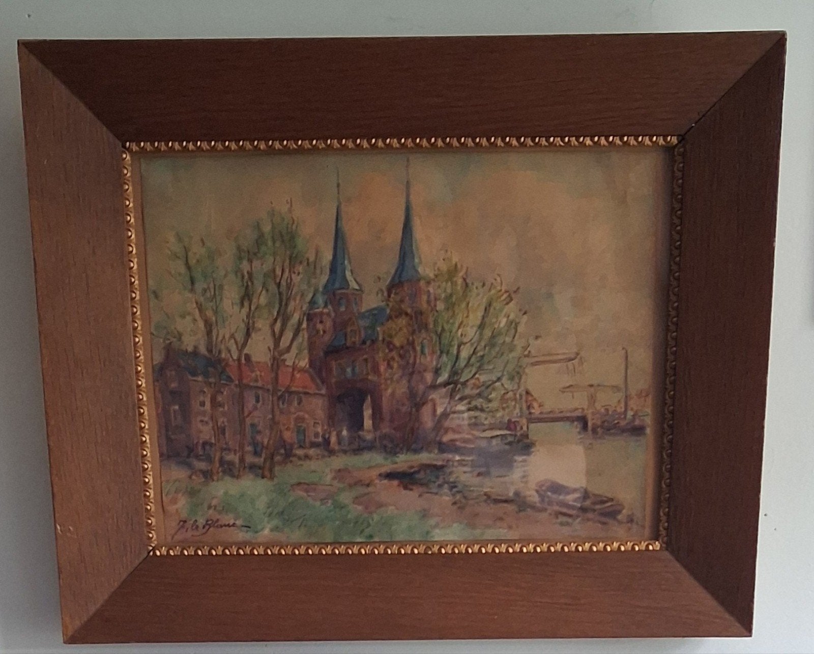 J. Le Blanc (1863-1949). Delft, Oostpoort. Ca 1900., Antiek en Kunst, Ophalen