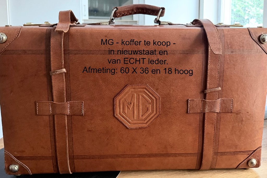MG Leren Koffer - Nieuwstaat - 60x36x18 cm, Ophalen, 50 tot 60 cm, Leer, 35 tot 45 cm