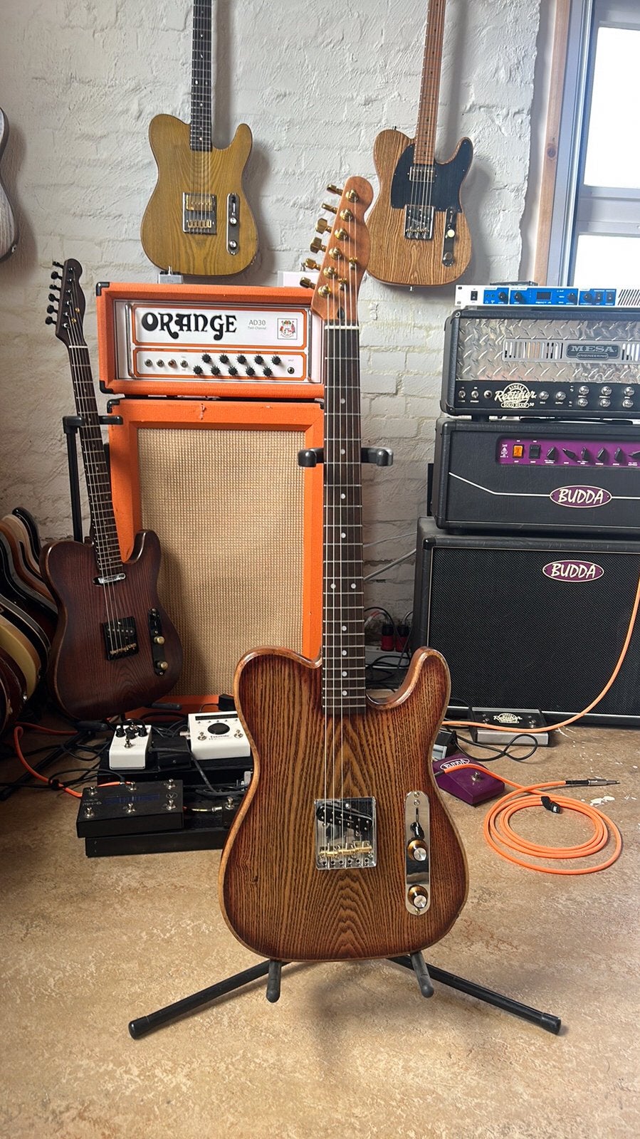 Handgemaakte Telecaster esquire (one piece ash body), Ophalen, Gebruikt, Solid body, Overige merken