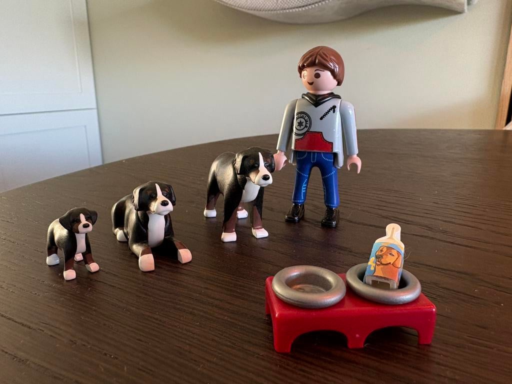 Playmobil Berner Sennen hond familie 5214, Ophalen of Verzenden, Zo goed als nieuw