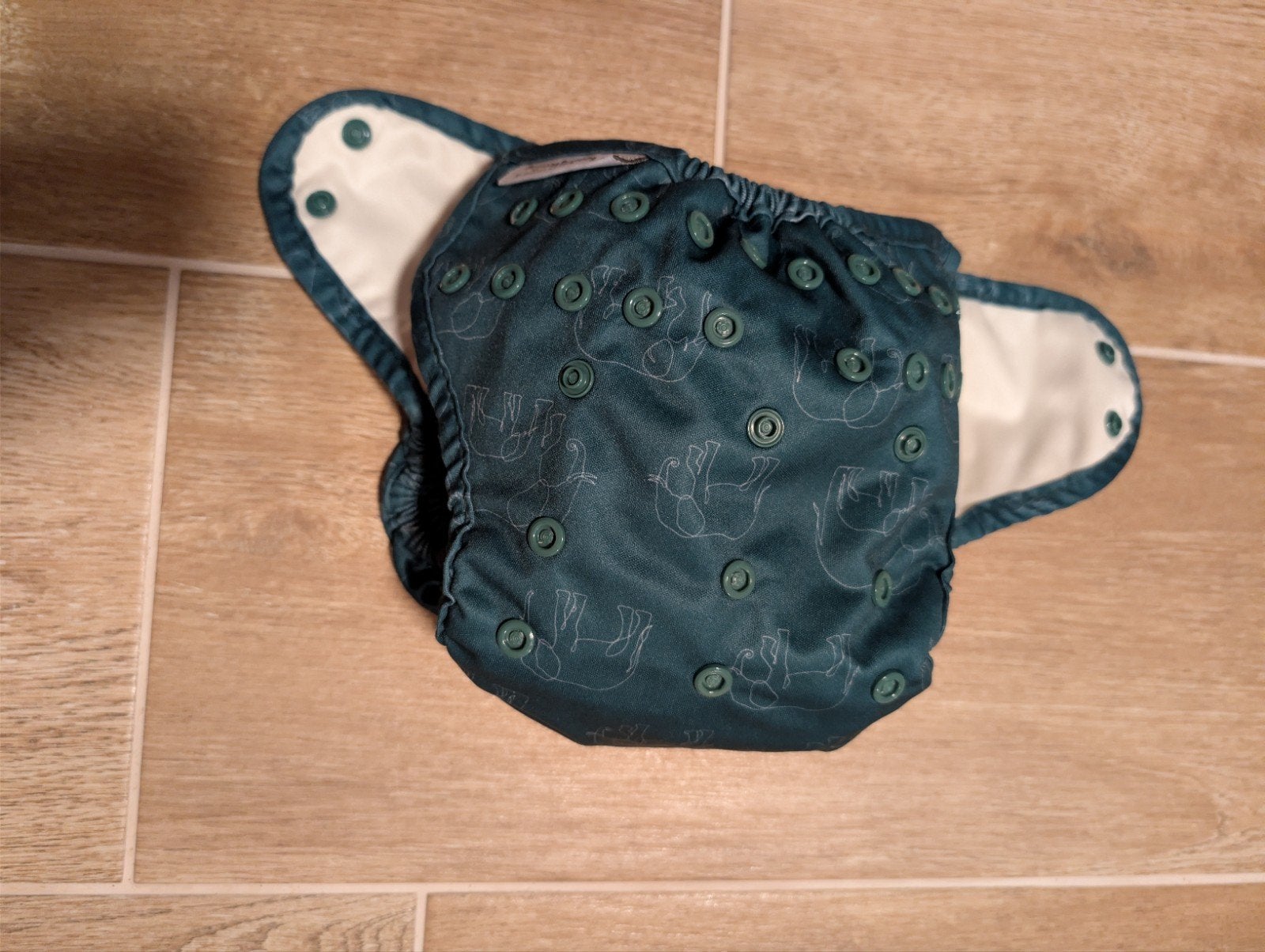 Overbroekje Buttons Groen/Turquoise, Ophalen of Verzenden, Gebruikt, Buttons Diapers, Jongetje of Meisje