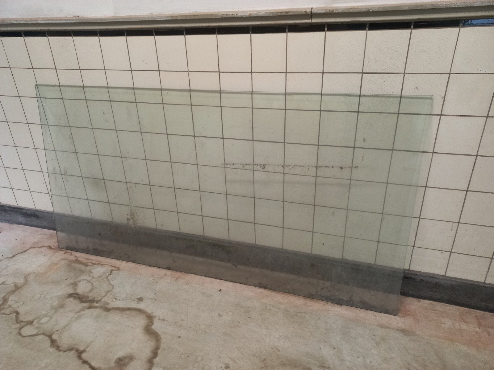douchewand glas 200 x 100 x 1 cm, Ophalen, Gebruikt, 100 tot 150 cm, 200 cm of meer