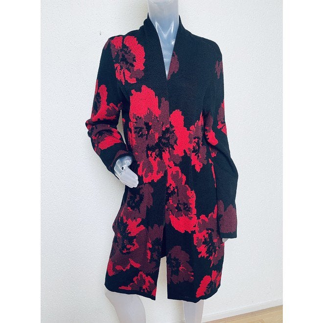 Joseph Ribkoff zwart / bloem vest - L - NEW, Ophalen of Verzenden, Zo goed als nieuw, Maat 42/44 (L), Zwart