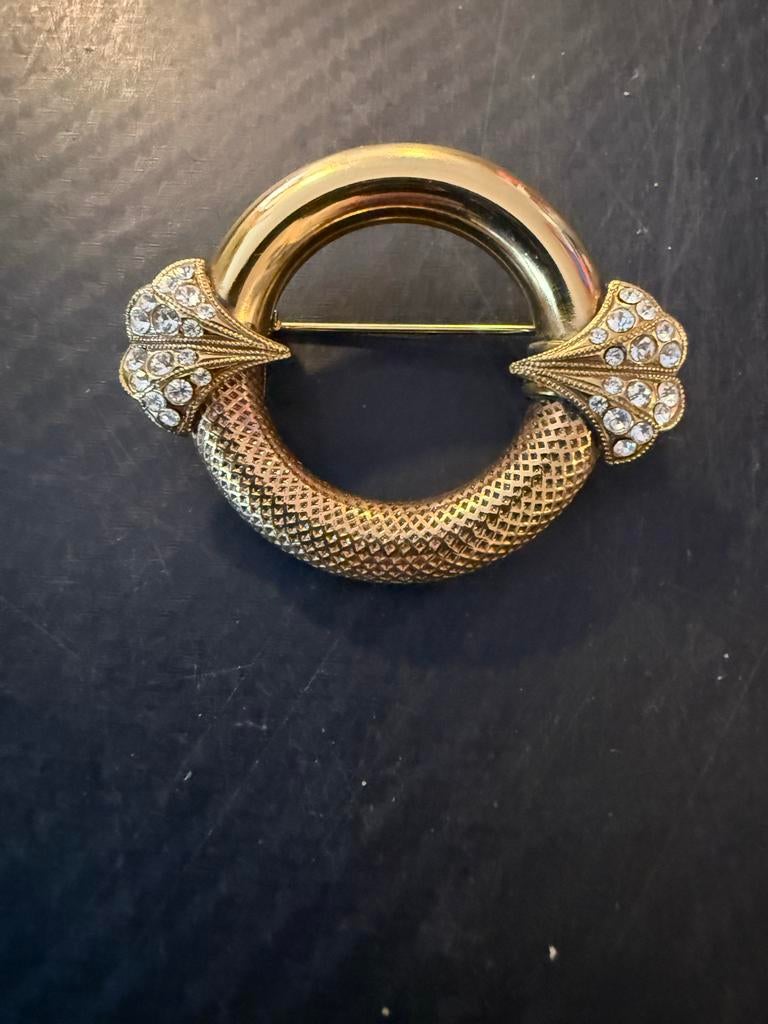 Vintage Bulatti Broche Jaren 80, Overige materialen, 4 tot 7 cm, Verzenden, Zo goed als nieuw