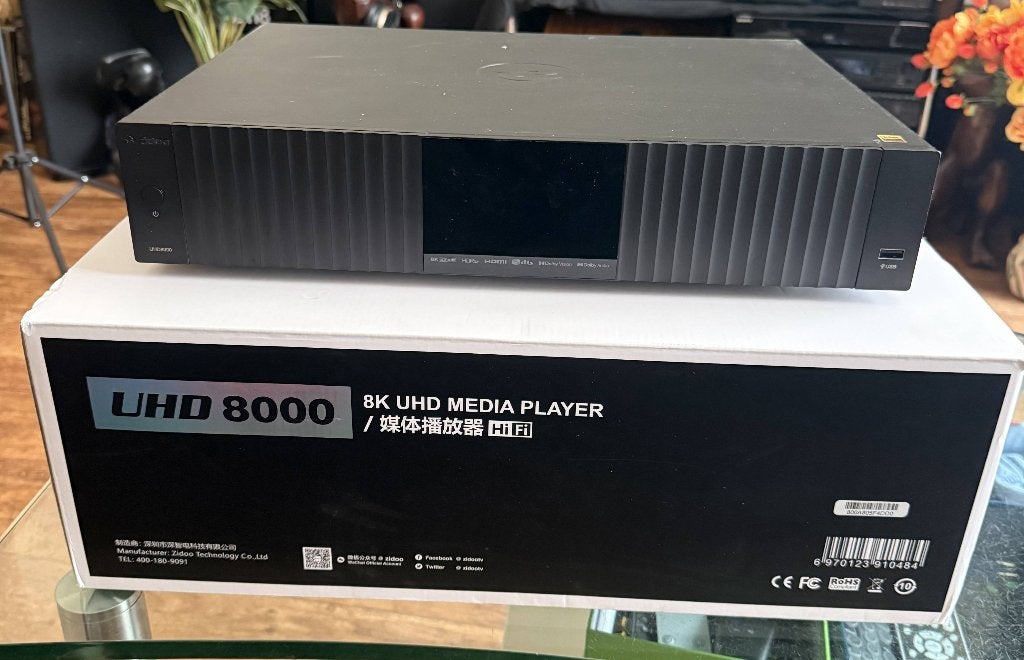 Zidoo UHD 8000 8K UHD Mediaspeler met afstandsbediening, Audio, Tv en Foto, Mediaspelers, Ophalen of Verzenden, Zo goed als nieuw