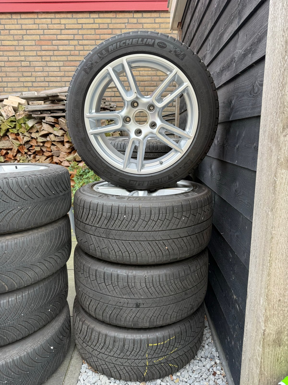 Michelin Pilot Alpin 5 winterbanden Porsche Panamera, Gebruikt, 265 mm, Banden en Velgen, Winterbanden